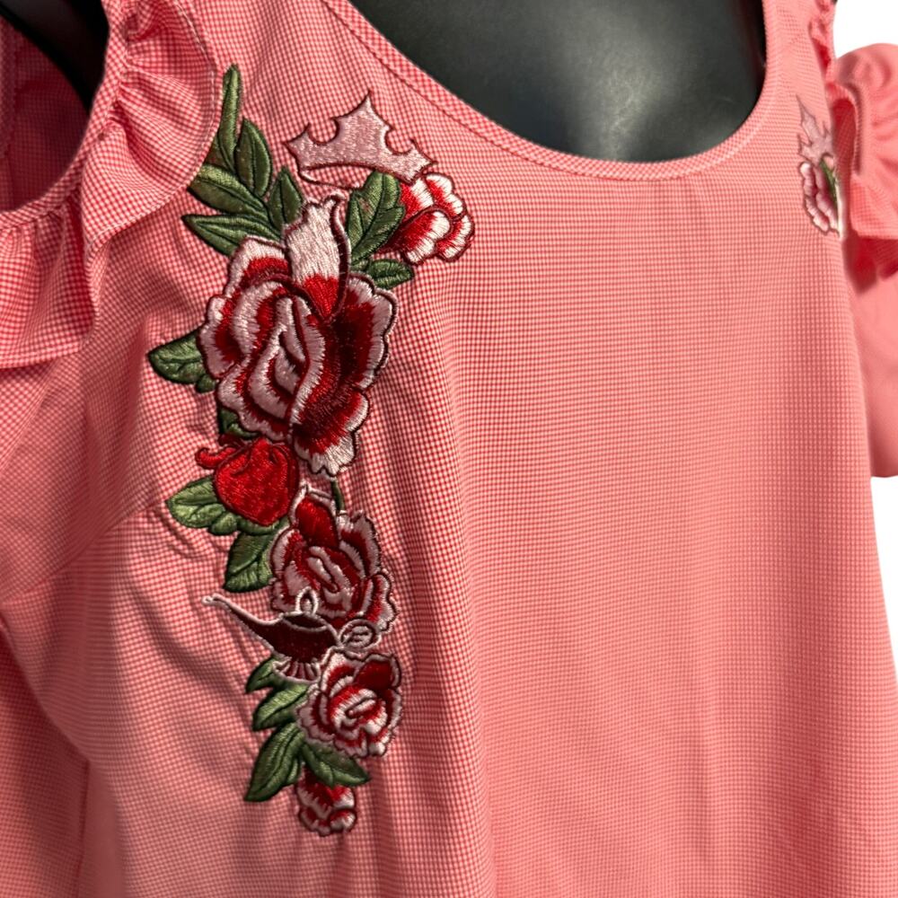 Disney Princess Cold Shoulder Blouse Embroidered Princess Symbols Size 2X NWT - Picture 5 of 9
